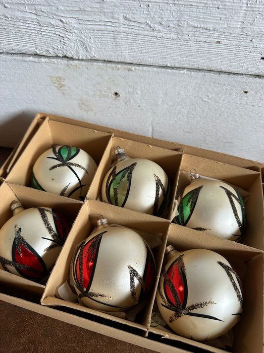 Handmade Glass Ornaments in Original Box