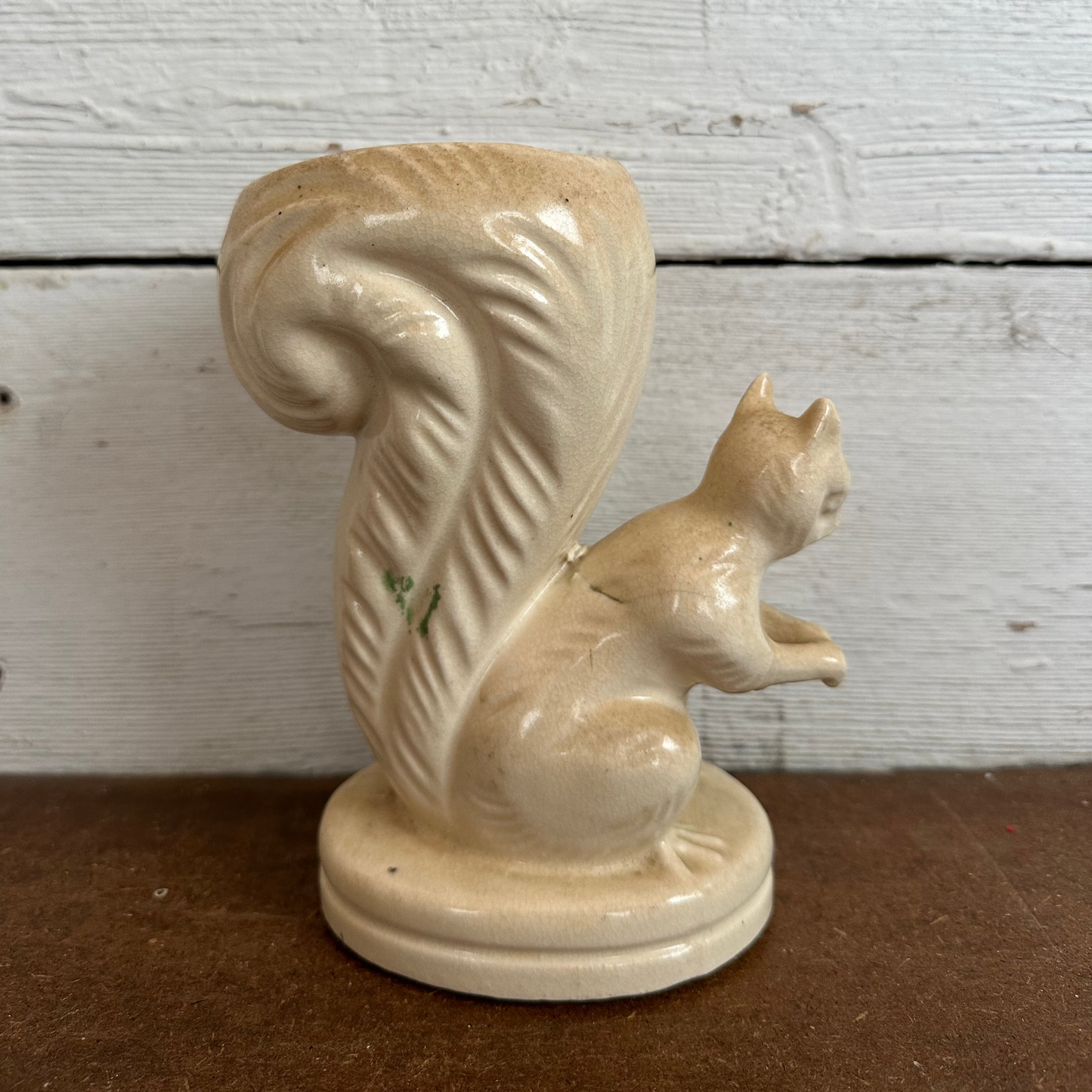 Vtg Ceramic Squirrel Planter