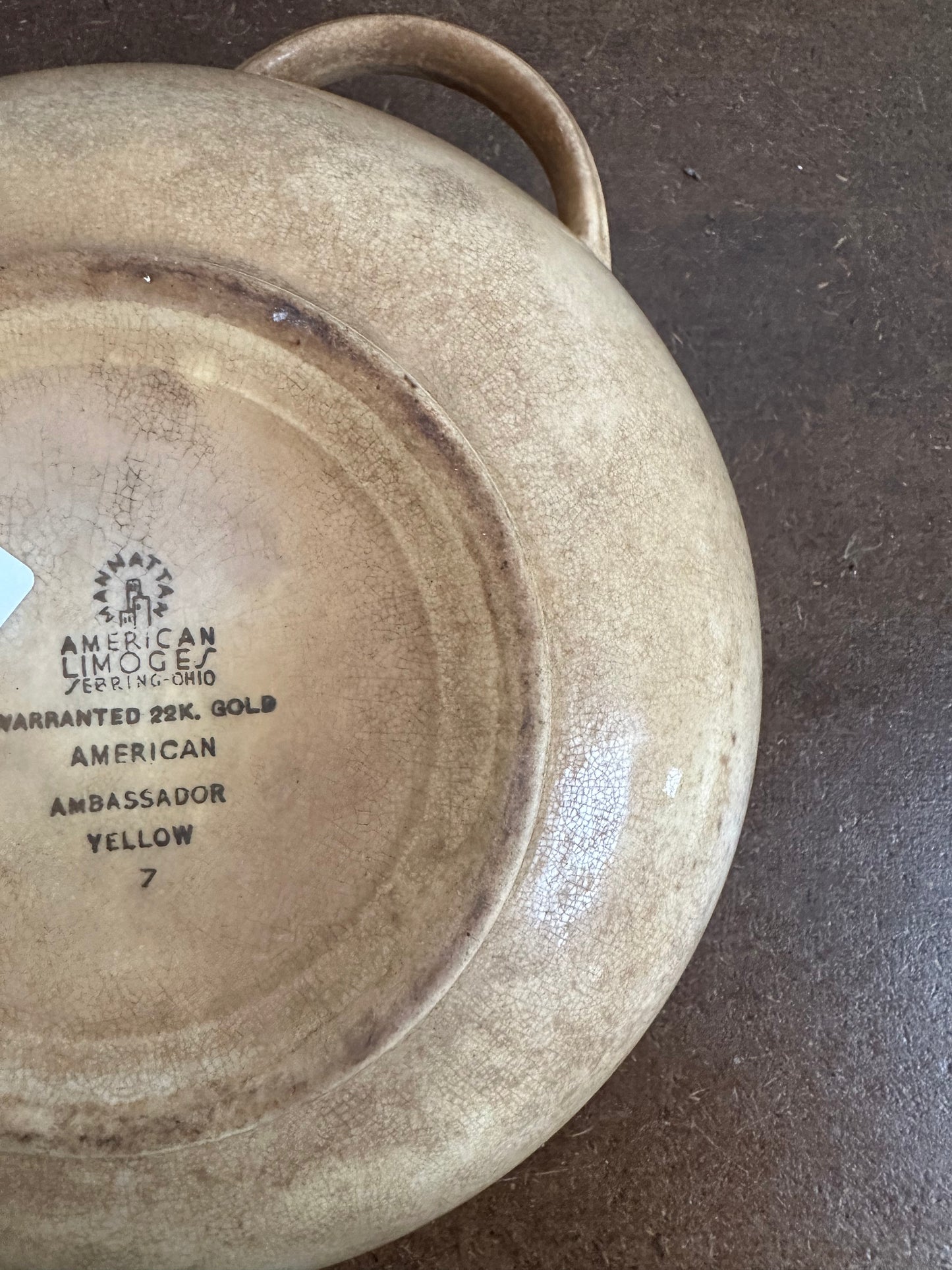 Ironstone Tureen (Gold Trim)